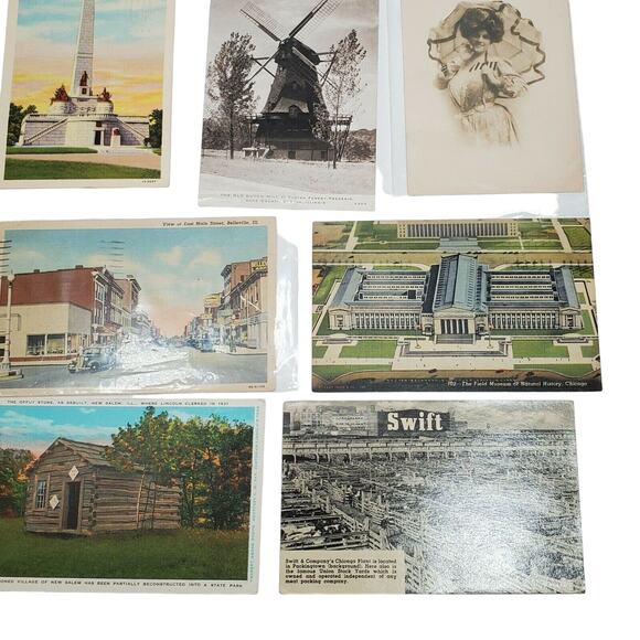 17 Chicago Postcard Lot Monument Edgewater Hotel Field Building Variety - Picture 8 of 10